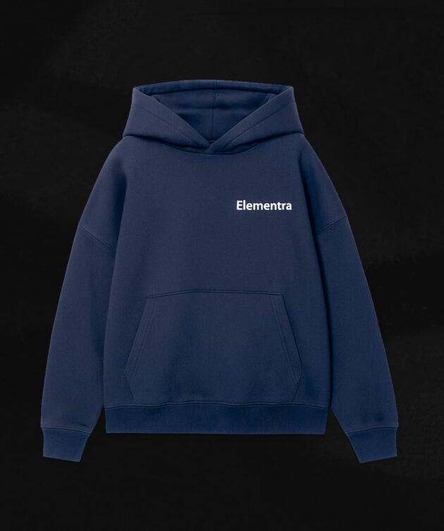 Navy blue minimalist hoodie